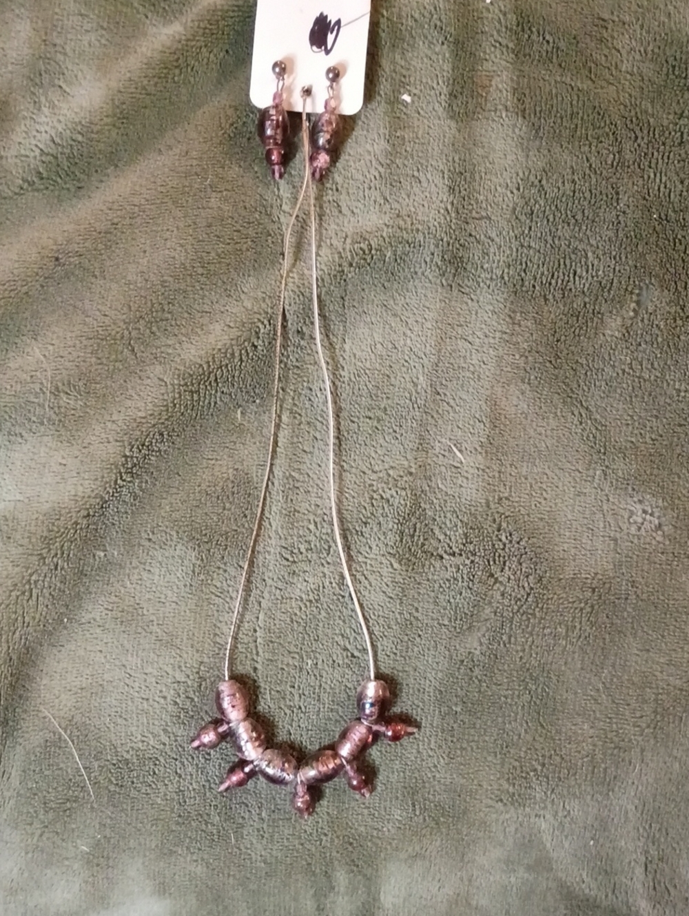 Metallic Pink Bead Pendant Necklace for Women